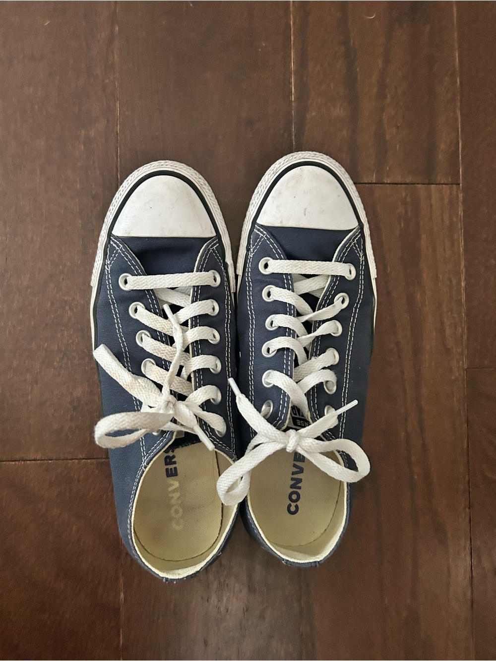 Converse Navy and White Kids Low-Top Sneakers